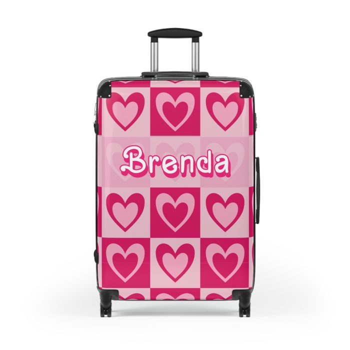 Glamorous Custom Pink Barbie suitcase, a durable and personalized travel companion. Crafted with chosen pink Barbie designs, it's perfect for enthusiasts on the go.