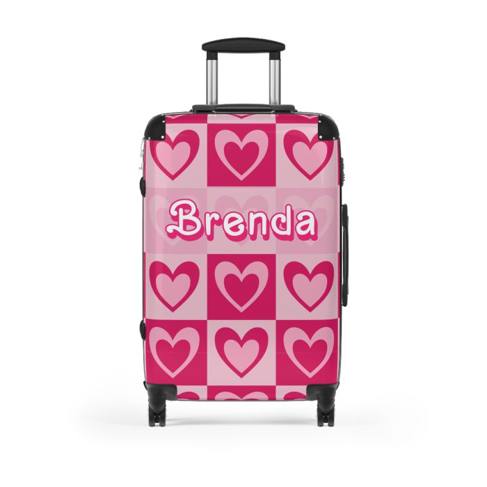 Glamorous Custom Pink Barbie suitcase, a durable and personalized travel companion. Crafted with chosen pink Barbie designs, it's perfect for enthusiasts on the go.