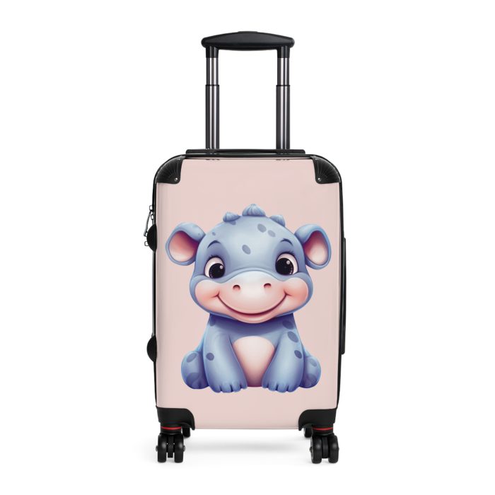 Rhino Suitcase - An adventure-ready luggage featuring a rugged rhinoceros-inspired design, perfect for thrill-seekers.