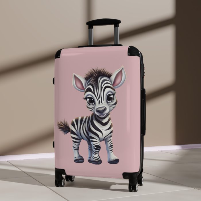 Zebra Suitcase - Kids' travel luggage with a bold zebra pattern, perfect for young adventurers.