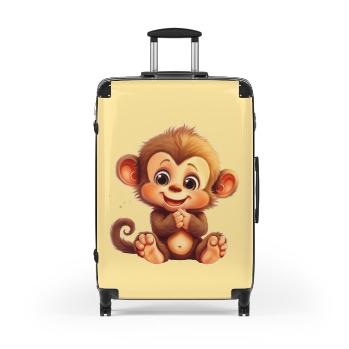 Monkey Suitcase - Fun animal print kids' luggage, perfect for young adventurers.