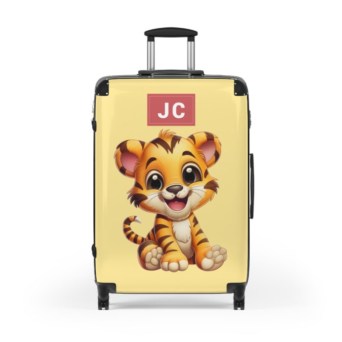 Custom Little Tiger Suitcase - Personalized kids' luggage featuring a charming tiger design, perfect for young adventurers.