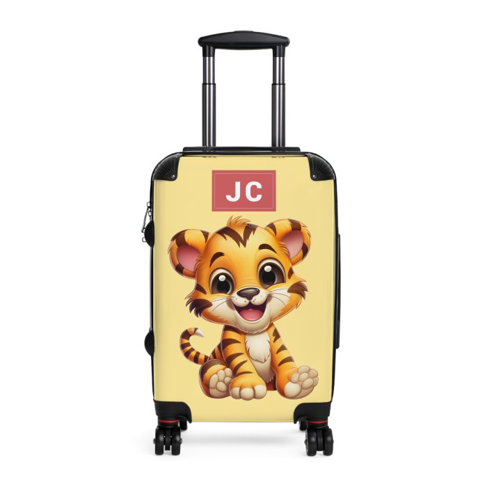 Custom Little Tiger Suitcase - Personalized kids' luggage featuring a charming tiger design, perfect for young adventurers.