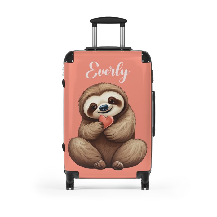 Whimsical Custom Cute Sloth suitcase, a durable and personalized travel companion. Crafted with chosen cute sloth designs, it's perfect for enthusiasts on the go.