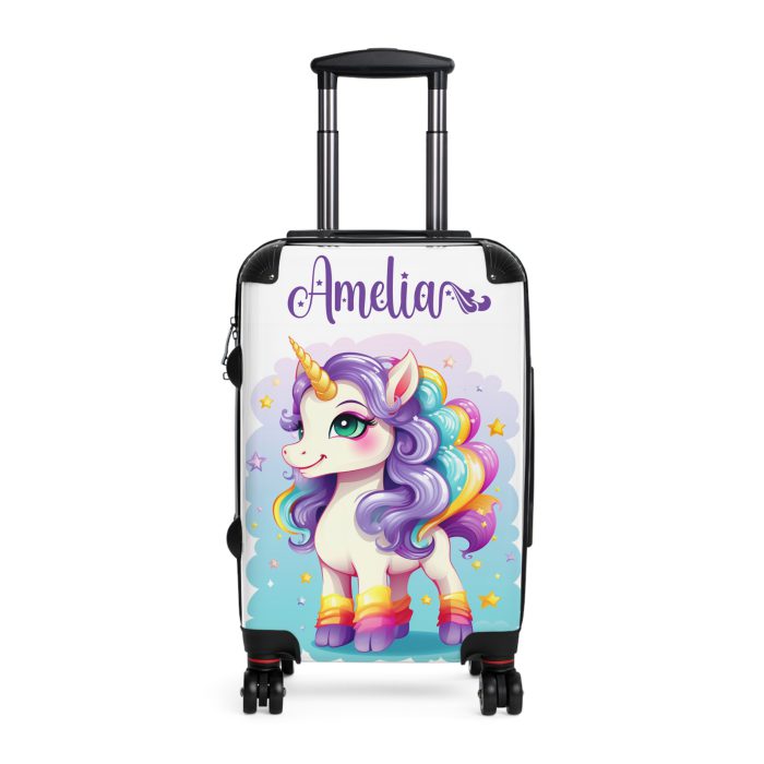 Custom Cute Unicorn Suitcase - Your personalized travel companion for a magical and stylish journey.