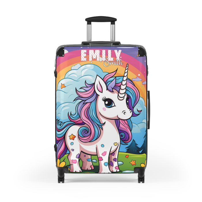 Custom Cute Unicorn Suitcase - Your personalized travel companion for a magical and stylish journey.