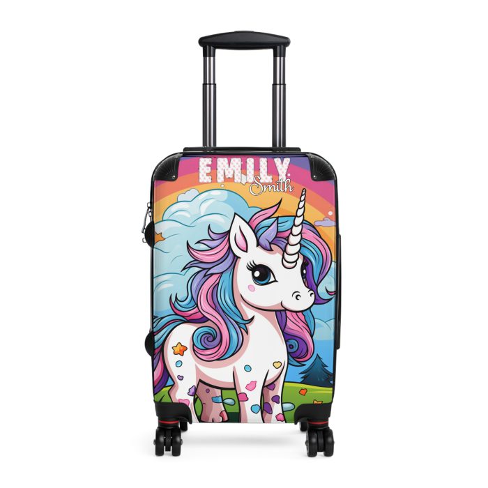 Custom Cute Unicorn Suitcase - Your personalized travel companion for a magical and stylish journey.