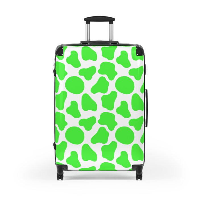 Cow Print Suitcase - A stylish luggage featuring a chic cow print design, perfect for travelers who want to add a touch of luxury to their journeys.