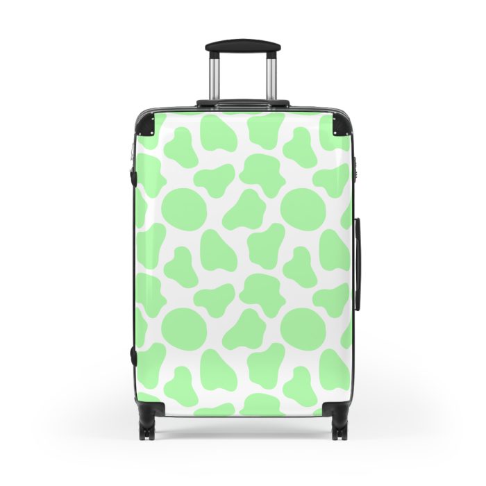 Cow Print Suitcase - A stylish luggage featuring a chic cow print design, perfect for travelers who want to add a touch of luxury to their journeys.