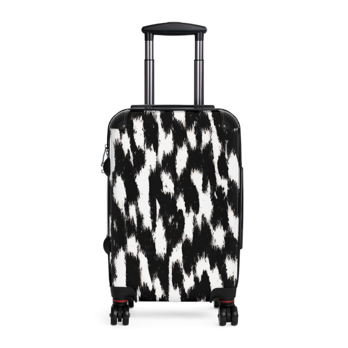 Cowhide Suitcase - A stylish luggage featuring a chic cowhide design, perfect for travelers who want to add a touch of luxury to their journeys