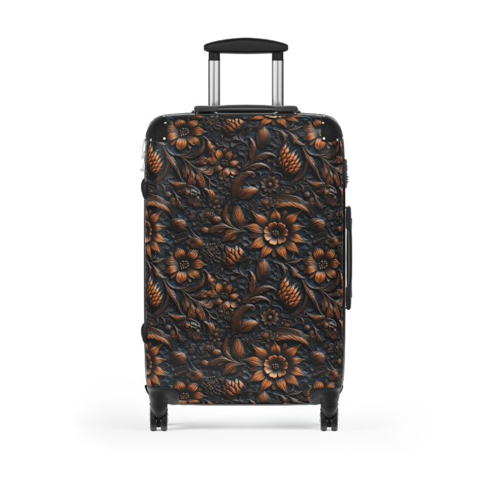 Western Floral Suitcase - A stylish and durable travel essential featuring a captivating western floral design for the modern traveler.