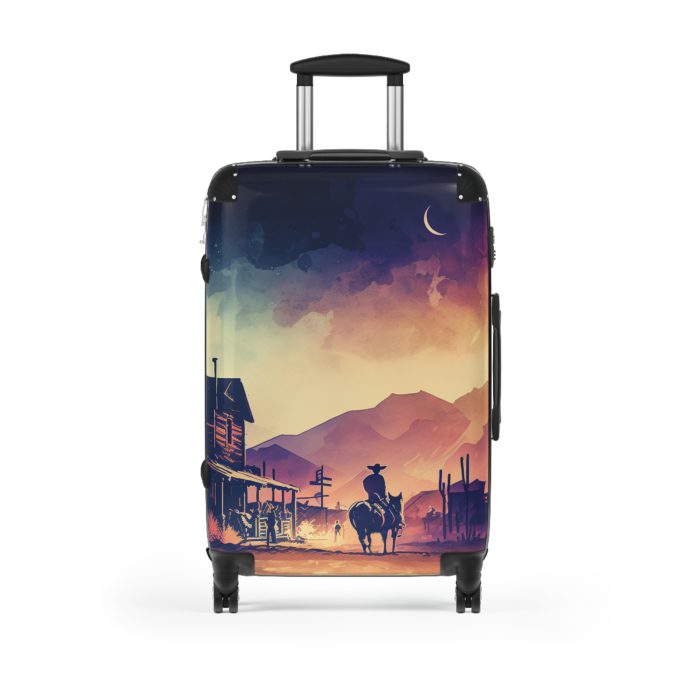 Retro Western Suitcase - A blend of vintage flair and modern functionality, making your travels both stylish and practical.