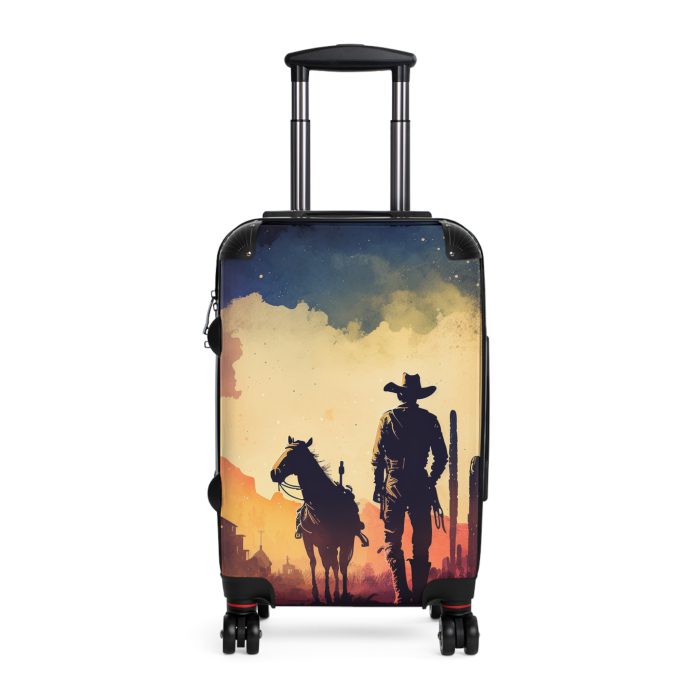 Retro Western Suitcase - A blend of vintage flair and modern functionality, making your travels both stylish and practical.