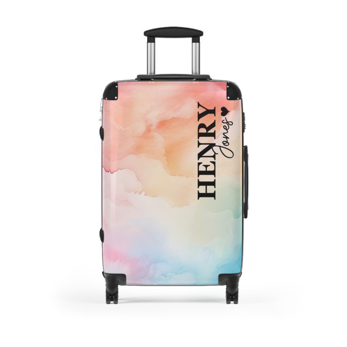 Pastel Watercolor Custom Suitcase - Tailored for you, adorned with pastel watercolors, a one-of-a-kind travel companion.