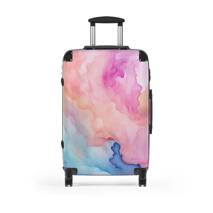 Pastel Watercolor Suitcase - A travel essential adorned with soothing pastel hues, adding a touch of serenity to your voyages.