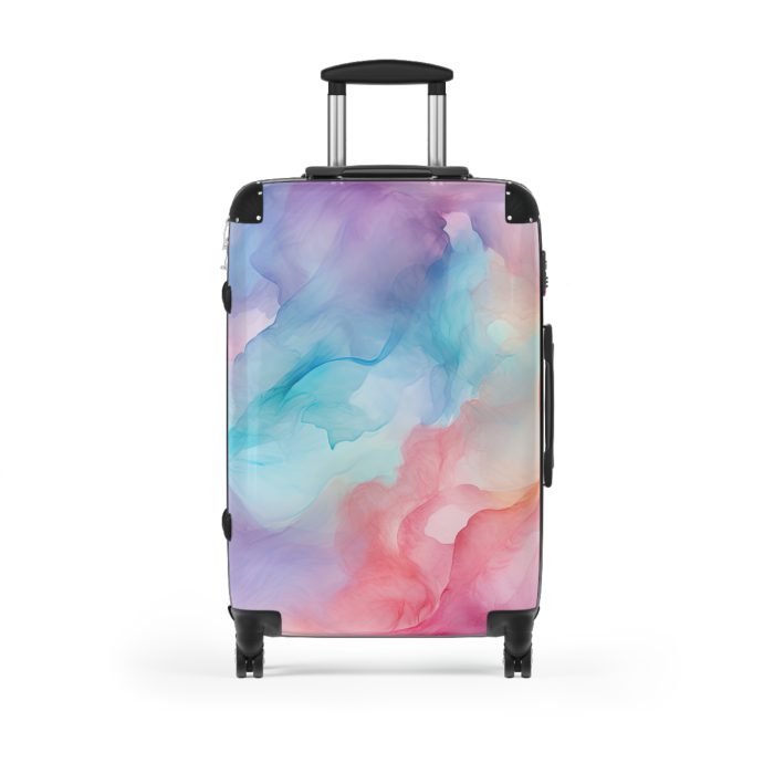 Pastel Watercolor Suitcase - A travel essential adorned with soothing pastel hues, adding a touch of serenity to your voyages.