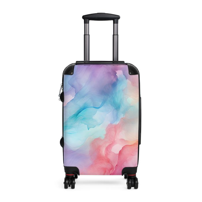 Pastel Watercolor Suitcase - A travel essential adorned with soothing pastel hues, adding a touch of serenity to your voyages.