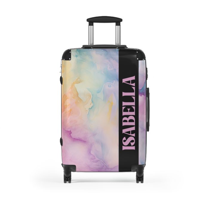 Pastel Watercolor Custom Suitcase - Tailored for you, adorned with pastel watercolors, a one-of-a-kind travel companion.