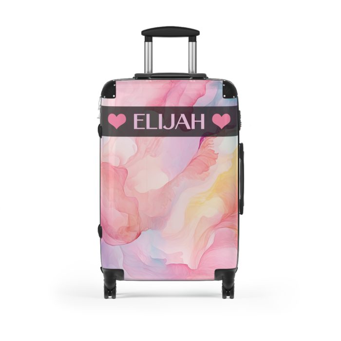 Pastel Watercolor Custom Suitcase - Tailored for you, adorned with pastel watercolors, a one-of-a-kind travel companion.