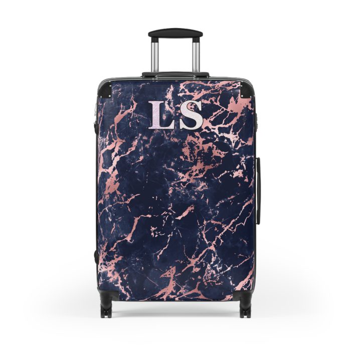 Custom Marble Suitcase - A personalized suitcase adorned with an elegant marble-themed design, perfect for travelers who want to add a touch of luxury to their luggage.