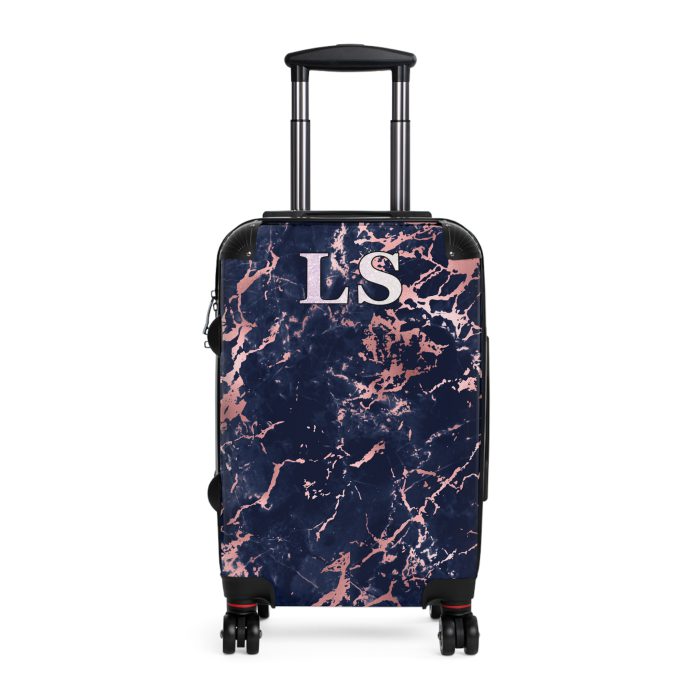 Custom Marble Suitcase - A personalized suitcase adorned with an elegant marble-themed design, perfect for travelers who want to add a touch of luxury to their luggage.