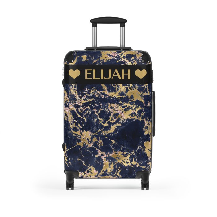 Custom Marble Suitcase - A personalized suitcase adorned with an elegant marble-themed design, perfect for travelers who want to add a touch of luxury to their luggage.