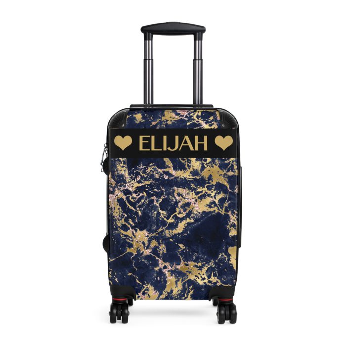 Custom Marble Suitcase - A personalized suitcase adorned with an elegant marble-themed design, perfect for travelers who want to add a touch of luxury to their luggage.