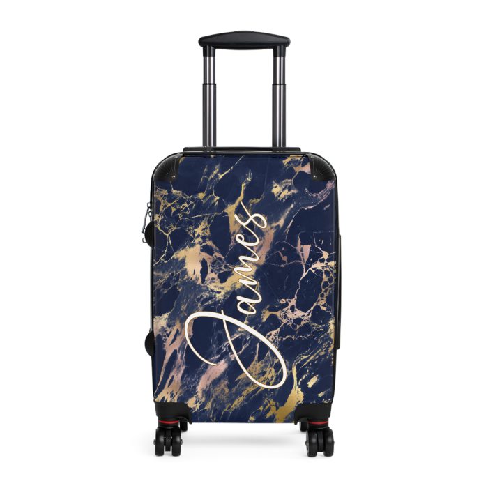 Custom Marble Suitcase - A personalized suitcase adorned with an elegant marble-themed design, perfect for travelers who want to add a touch of luxury to their luggage.