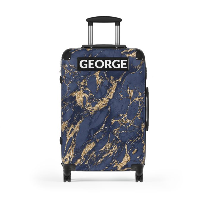 Custom Marble Suitcase - A personalized suitcase adorned with an elegant marble-themed design, perfect for travelers who want to add a touch of luxury to their luggage.