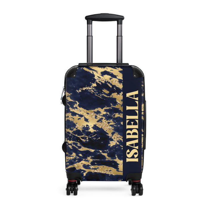 Custom Marble Suitcase - A personalized suitcase adorned with an elegant marble-themed design, perfect for travelers who want to add a touch of luxury to their luggage.