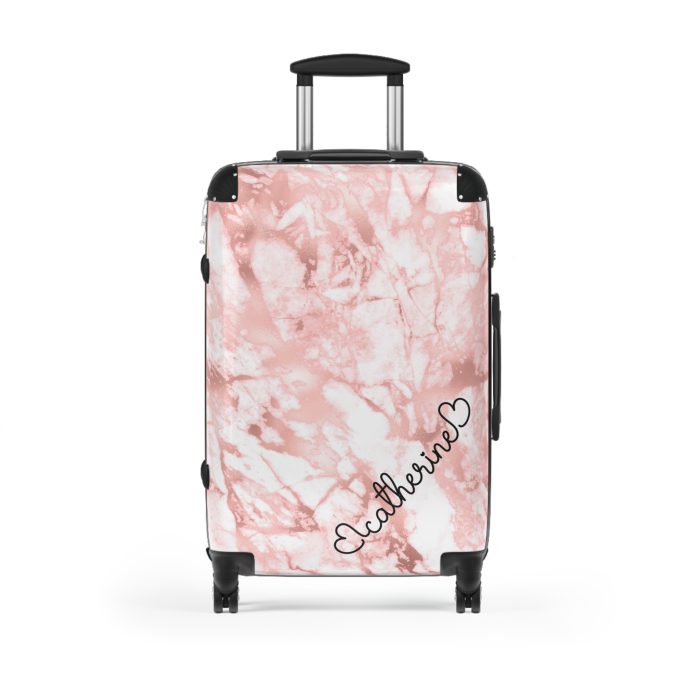 Custom Marble Suitcase - A personalized suitcase adorned with an elegant marble-themed design, perfect for travelers who want to add a touch of luxury to their luggage.