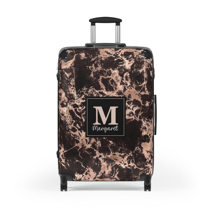 Custom Marble Suitcase - A personalized suitcase adorned with an elegant marble-themed design, perfect for travelers who want to add a touch of luxury to their luggage.