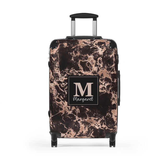 Custom Marble Suitcase - A personalized suitcase adorned with an elegant marble-themed design, perfect for travelers who want to add a touch of luxury to their luggage.