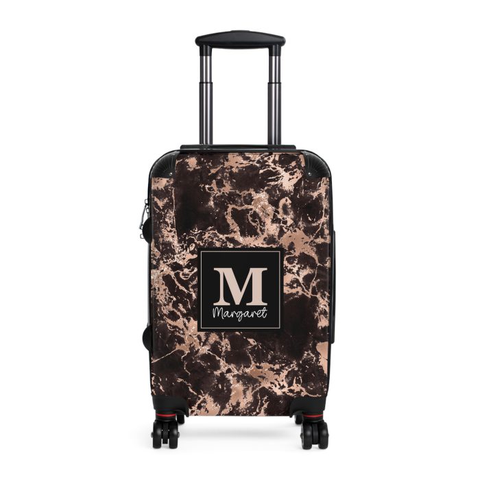 Custom Marble Suitcase - A personalized suitcase adorned with an elegant marble-themed design, perfect for travelers who want to add a touch of luxury to their luggage.