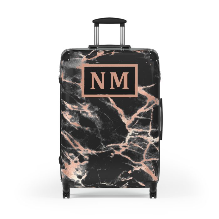 Custom Marble Suitcase - A personalized suitcase adorned with an elegant marble-themed design, perfect for travelers who want to add a touch of luxury to their luggage.