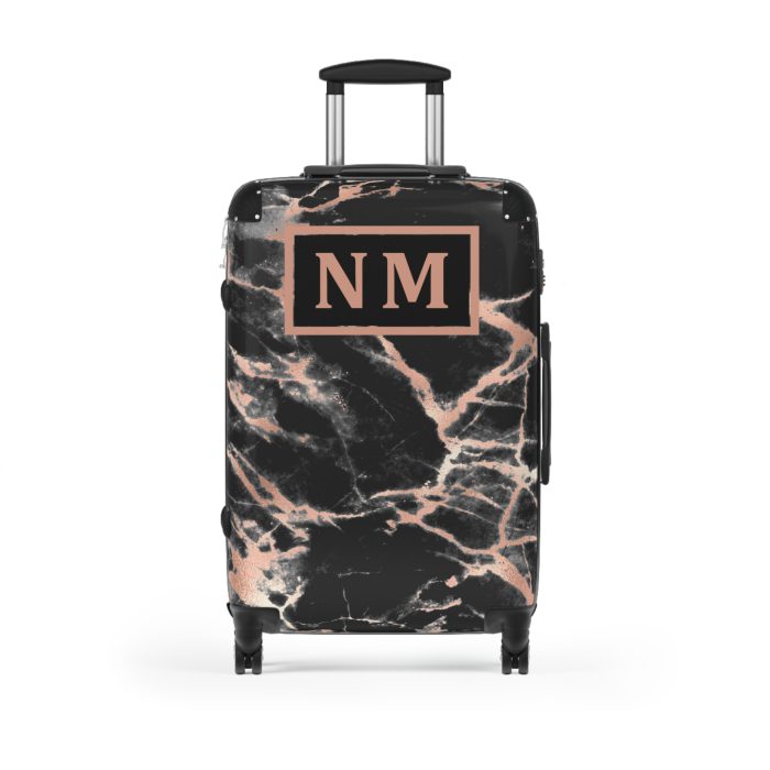 Custom Marble Suitcase - A personalized suitcase adorned with an elegant marble-themed design, perfect for travelers who want to add a touch of luxury to their luggage.