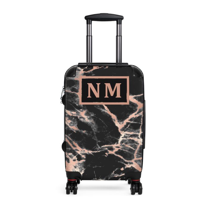 Custom Marble Suitcase - A personalized suitcase adorned with an elegant marble-themed design, perfect for travelers who want to add a touch of luxury to their luggage.