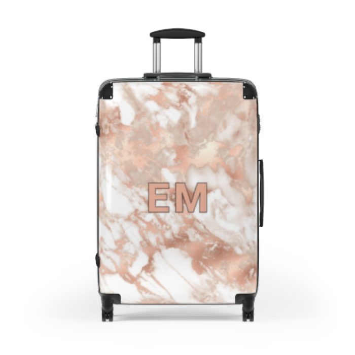 Custom Marble Suitcase - A personalized suitcase adorned with an elegant marble-themed design, perfect for travelers who want to add a touch of luxury to their luggage.