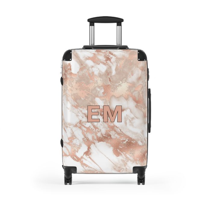 Custom Marble Suitcase - A personalized suitcase adorned with an elegant marble-themed design, perfect for travelers who want to add a touch of luxury to their luggage.