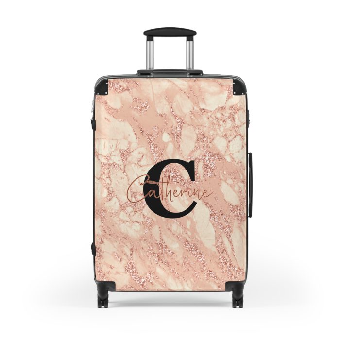 Custom Marble Suitcase - A personalized suitcase adorned with an elegant marble-themed design, perfect for travelers who want to add a touch of luxury to their luggage.