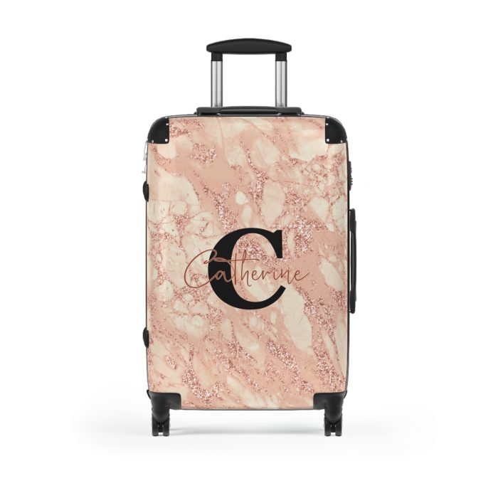 Custom Marble Suitcase - A personalized suitcase adorned with an elegant marble-themed design, perfect for travelers who want to add a touch of luxury to their luggage.