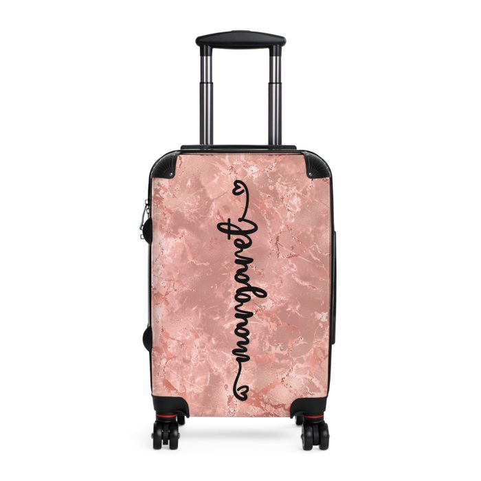 Custom Marble Suitcase - A personalized suitcase adorned with an elegant marble-themed design, perfect for travelers who want to add a touch of luxury to their luggage.