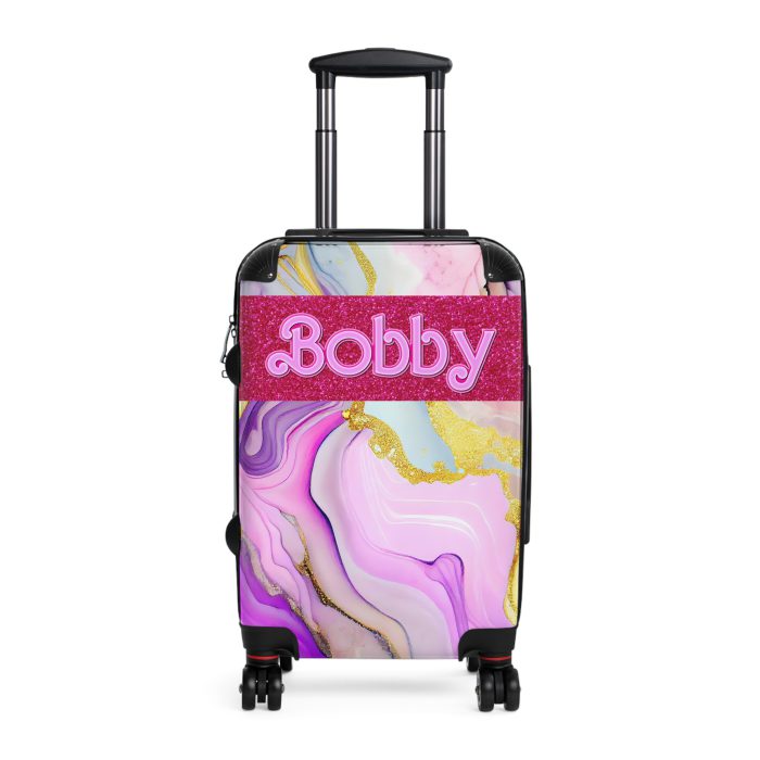 Custom Marble Suitcase - A personalized suitcase adorned with an elegant marble-themed design, perfect for travelers who want to add a touch of luxury to their luggage.