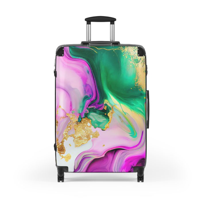 Marble Suitcase - A stylish luggage featuring an elegant marble design, perfect for travelers who appreciate timeless luxury.