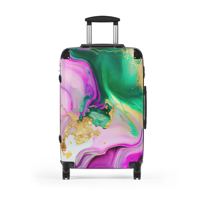 Marble Suitcase - A stylish luggage featuring an elegant marble design, perfect for travelers who appreciate timeless luxury.