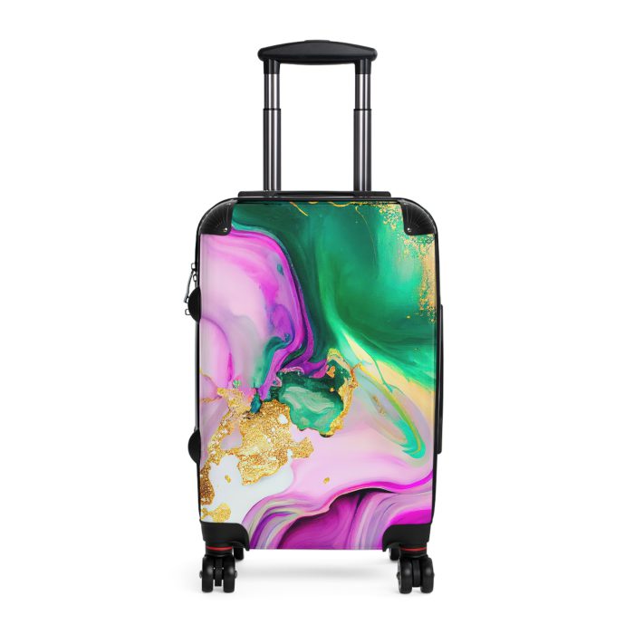 Marble Suitcase - A stylish luggage featuring an elegant marble design, perfect for travelers who appreciate timeless luxury.