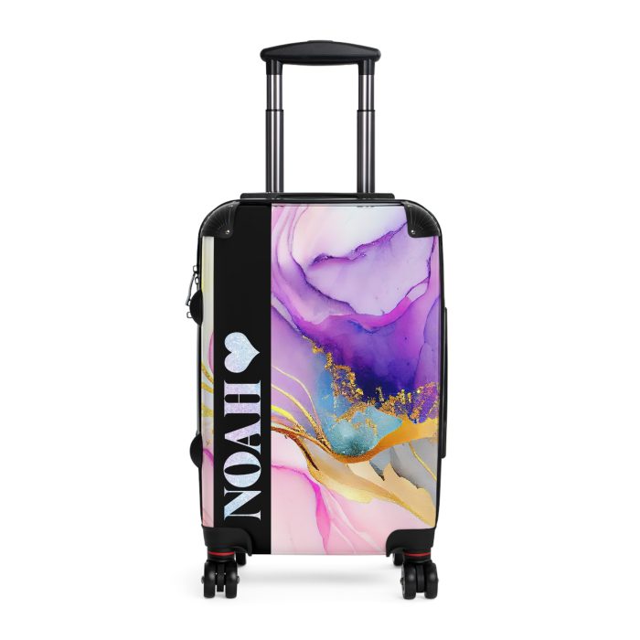 Custom Marble Suitcase - A personalized suitcase adorned with an elegant marble-themed design, perfect for travelers who want to add a touch of luxury to their luggage.