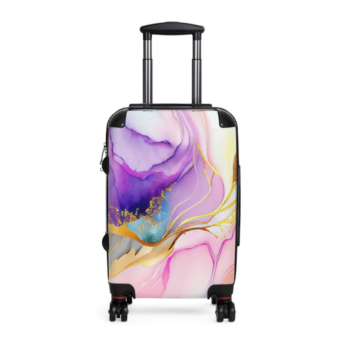 Marble Suitcase - A stylish luggage featuring an elegant marble design, perfect for travelers who appreciate timeless luxury.