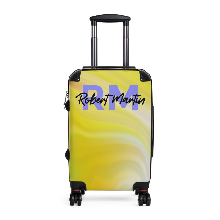 Custom Marble Suitcase - A personalized suitcase adorned with an elegant marble-themed design, perfect for travelers who want to add a touch of luxury to their luggage.