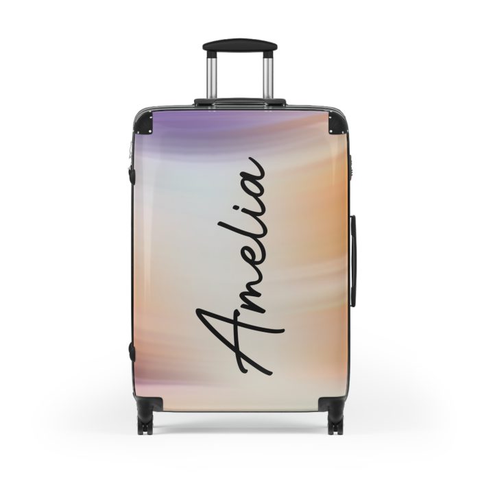 Custom Marble Suitcase - A personalized suitcase adorned with an elegant marble-themed design, perfect for travelers who want to add a touch of luxury to their luggage.